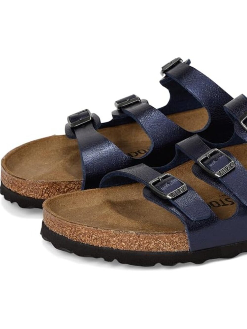 NEW Birkenstock FLORIDA Soft Footbed Blue Sandals 38 R Womens 7  NEW